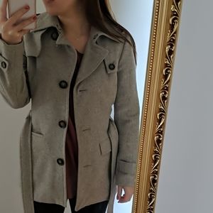 Banana Republic light grey wool coat